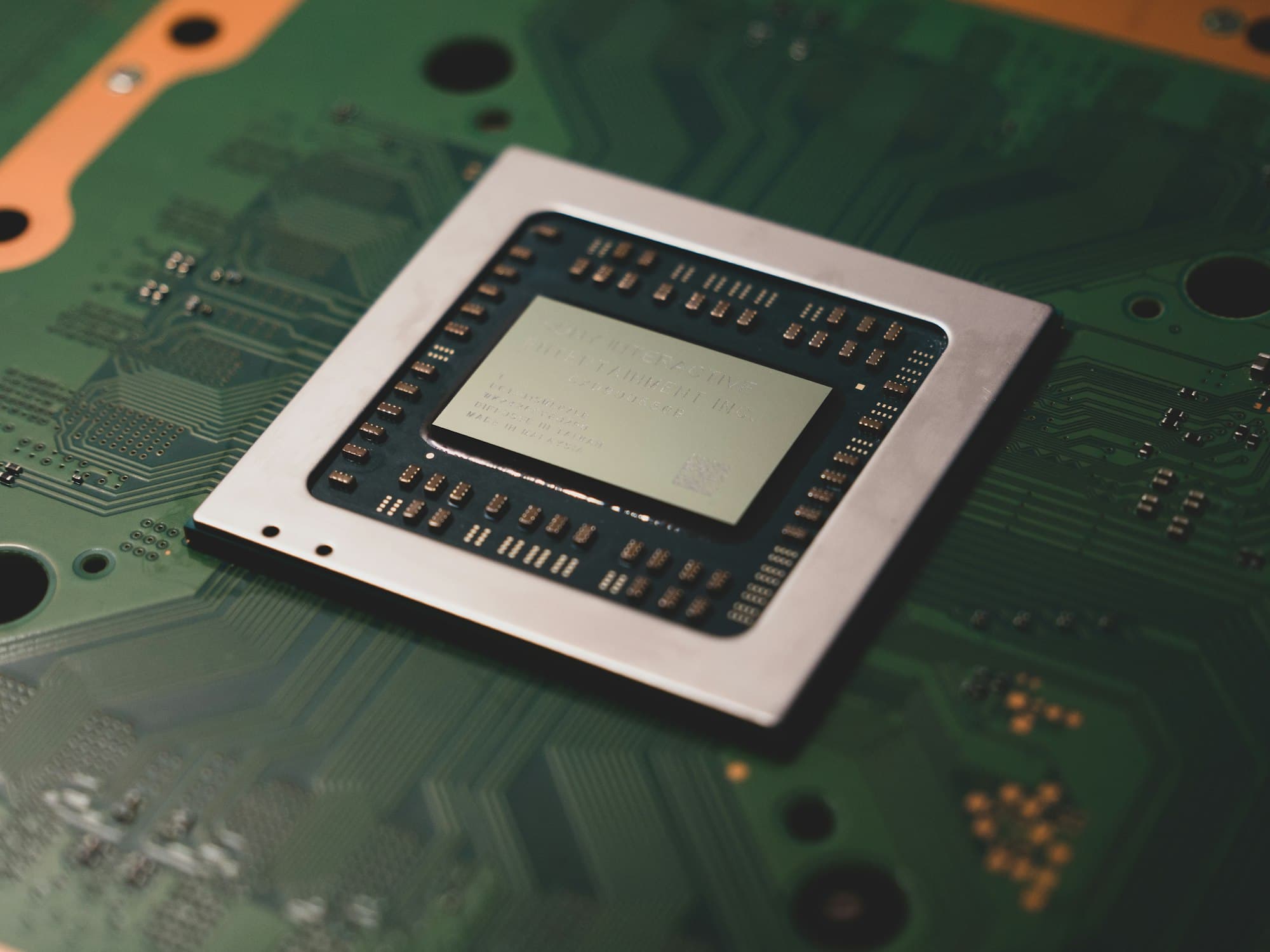 Ett processorchip på ett kretskort